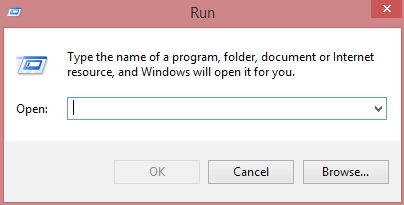 Удерживайте клавиши Windows + R, чтобы открыть команду "Выполнить"